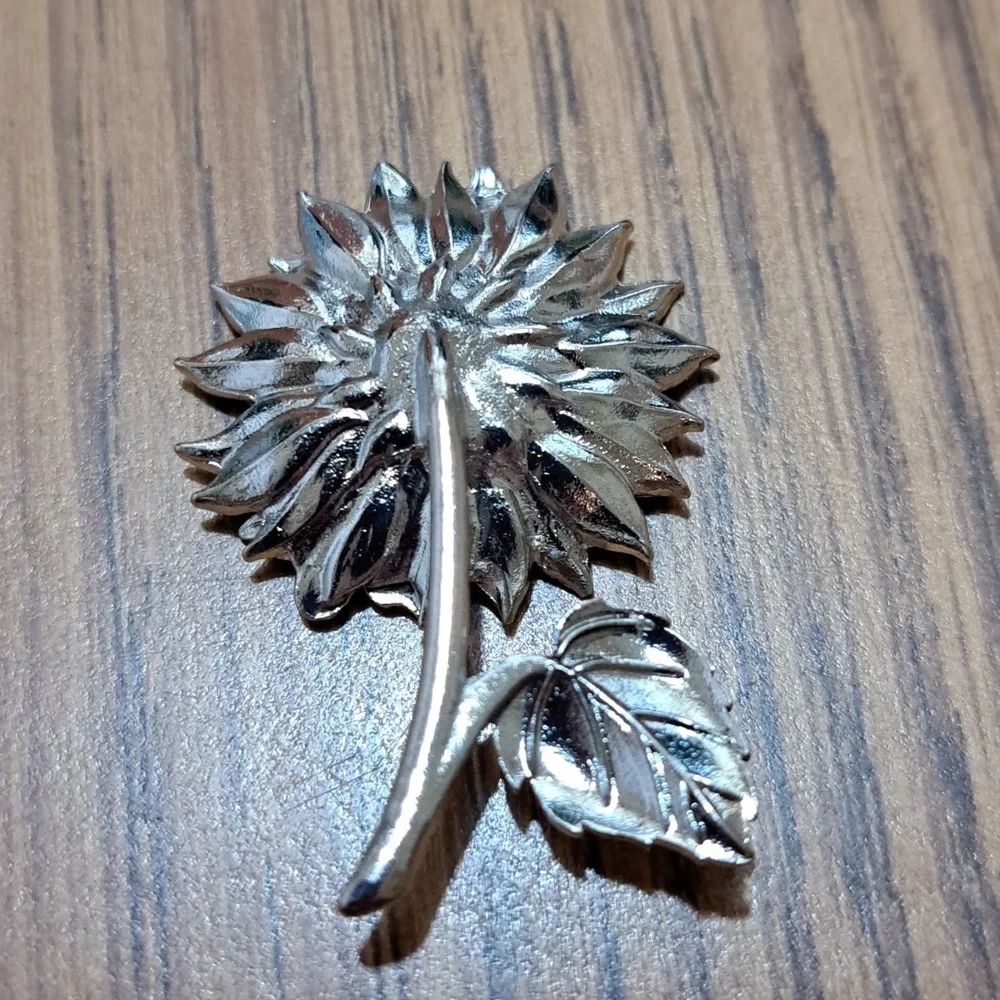GANZ Sunflower Charm with Silver Leaf/  UNDLE ONLY - Picture 4 of 5